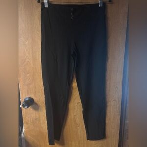 89th & Madison Black Buttoned Leggings